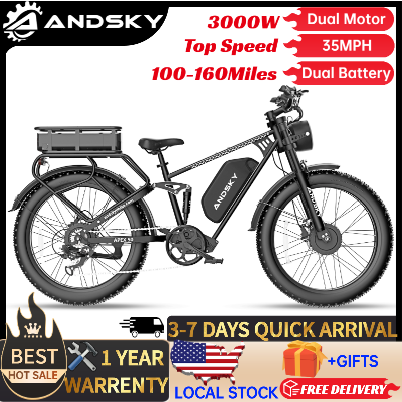 Torque Sensor Mid Drive Motor Kit - ANDSKY Apex50 AWD จักรยานไฟฟ้า 3000W มอเตอร์คู่